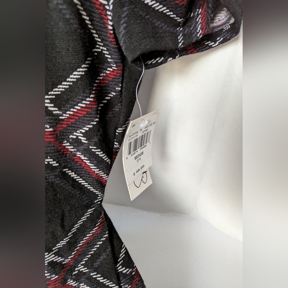 Fall Aline Grey Plaid Short Dress Mod Look Cowl Neck New w/ Tags - Picture 9 of 14